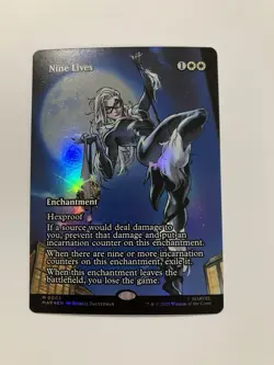 Nine Lives (# 3) MTG - Marvel Universe - BORDERLESS - FOIL - NM - Image 1