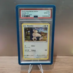 2020 Pokemon Rebel Clash Snorlax PSA 10 #016 with Graded guard - Image 1