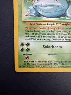 Pokemon TCG Venusaur 15/102 Holo Rare Card Base Set - Image 3