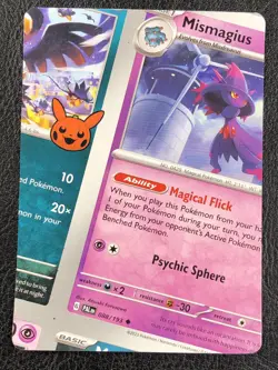 NFC Miscut - Murkrow & Mismagius - Trick Or Trade 2023 - Error - Pokemon TCG - Image 2