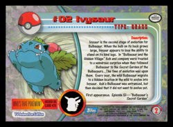 LP - Pokemon Topps Ivysaur #02 TV Animation Edition Series 1 (Blue Logo) - Image 2