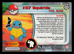 MP - Pokemon Topps Squirtle #07 TV Animation Edition Series 1 (Black Logo) - Image 2