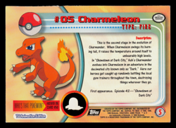 LP - Pokemon Topps Charmeleon #05 TV Animation Edition Series 1 (Black Logo) - Image 2