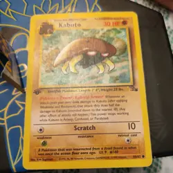 Pokemon TCG Kabuto king Fossil 1st Edition Common Card 50/62 HP Sugimori - Image 3