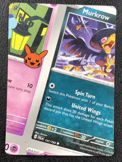 NFC Miscut - Murkrow & Shuppet - Trick Or Trade 2023 - Error - Pokemon TCG - Image 2