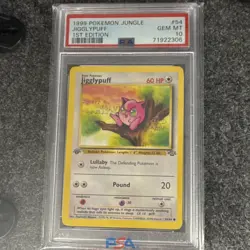 Pokemon 1999 Jungle Jigglypuff 1st Edition PSA 10 #54/64 Regular English - Image 1
