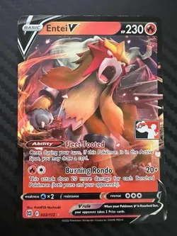 Pokemon TCG Entei V 022/172 Ultra Rare SWSH09: Brilliant Stars Prize Pack! VLP - Image 1