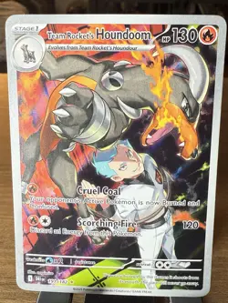 Pokemon Team Rocket's Houndoom 191/182 Destined Rivals Illustration Rare - NM - Image 1