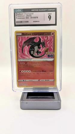 Radiant Charizard 011/078 Pokemon GO Holo cgc 9 - Image 1
