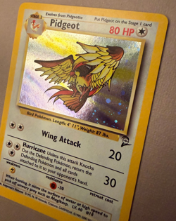Pidgeot Holo 14/130 #14 - 2000 Pokemon TCG Base Set 2 WOTC Vintage LP - Image 5