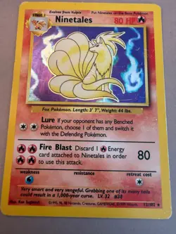 Ninetales Holo Base Set 12/102 Pokemon 1999 Wizards of the Coast HP/DMG - Image 1
