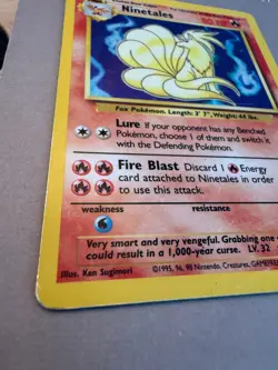 Ninetales Holo Base Set 12/102 Pokemon 1999 Wizards of the Coast HP/DMG - Image 2