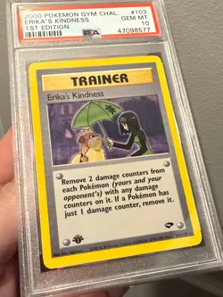 Erika's Kindness 103/132 1st Edition PSA 10 Gym Challenge Pokemon RARE! Pop 84! - Image 3