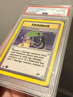 Erika's Kindness 103/132 1st Edition PSA 10 Gym Challenge Pokemon RARE! Pop 84! - Image 4