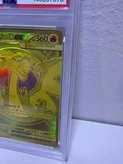 PSA 9 MINT Pokemon Mega Charizard X ex Gold 130/094 Phantasmal Flames English - Image 2