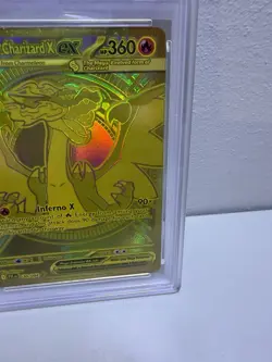 PSA 9 MINT Pokemon Mega Charizard X ex Gold 130/094 Phantasmal Flames English - Image 3