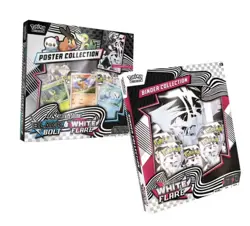 Pokemon Binder + Poster Collection Black Bolt White Flare Bundle X2 Each - Image 1