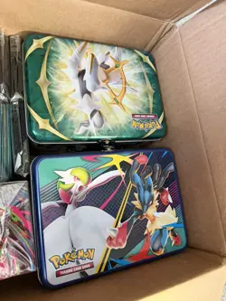 Pokemon ETB Sleeves, Coins, Deck Box’s, Dice, Pins, 2 lunch box’s, (accessories) - Image 2