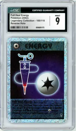 Pokemon Full Heal Energy #100 Legendary Reverse Holo CGC 9 Mint - Image 1