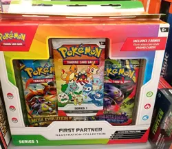 Pokemon First Partner Illustration Collection Series 1 Box Promo Booster Sticker - Image 1