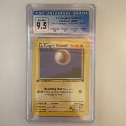 Pokemon Lt. Surge's Voltorb 1st Edition CGC 9.5 Gym Challenge 86/132 - Image 1