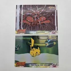 Topps Pokemon Awakenings #2 The Chase For Pikachu #28 First Movie Blue Logo Lot - Image 1