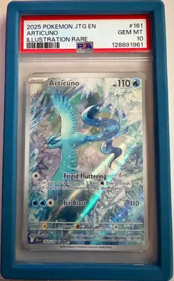2025 POKEMON JTG EN-JOURNEY TOGETHER ILLUSTRATION RARE #161 ARTICUNO PSA 10 - Image 1