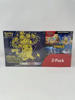 Costco Pokemon Surging Sparks 2-Pack ETB Trainer Box & Booster Bundle Sealed New - Image 1