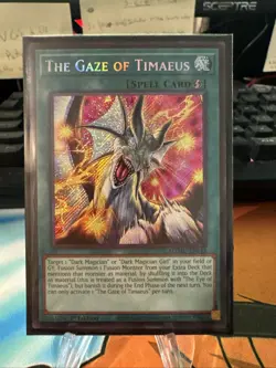 Yu-Gi-Oh The Gaze of Timaeus Secret Rare 1st Edition Near Mint MZMU - Image 1