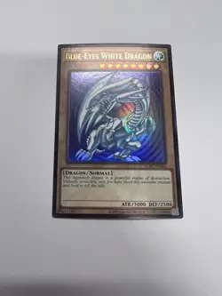 Yu-Gi-Oh Blue-Eyes White Dragon LCKC-EN001 Ripple Art Ultra Rare Unlimited NM - Image 2