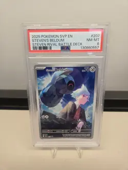 PSA 8 Steven's Beldum 207 Sv: Scarlet & Violet Promo Cards Holo - Image 1