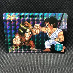 Ryu Ken Street Fighter Ⅱ V Holo Capcom Bandai Card 1995 No.6 Rare Japanese - Image 1