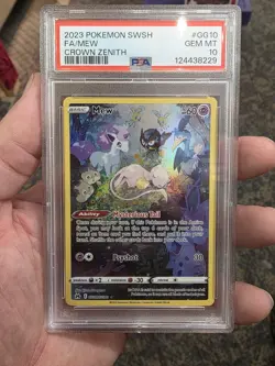 2023 POKEMON SWORD & SHIELD CROWN ZENITH #GG10 FULL ART/MEW PSA 10 - Image 1