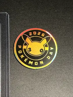 Pikachu PROMO STAMPED 30TH ANNIVERSARY 2026 POKEMON DAY + COIN Cosmos 051/162 - Image 3
