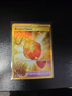 Pokemon TCG Bravery Charm 175/142 Secret Rare Stellar Crown - Image 1