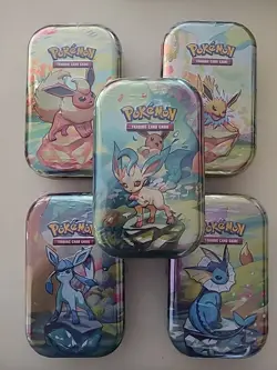 5x Pokemon TCG: Scarlet & Violet Prismatic Evolutions Mini Tin - SEALED✅ - Image 1