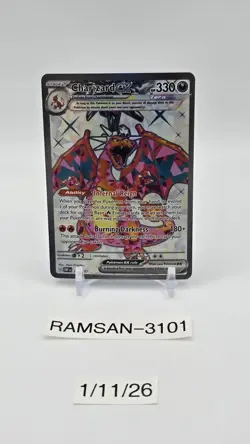 Pokemon TCG Sv03: Obsidian Flames Charizard EX Ultra Rare Holo English 215/197 - Image 1