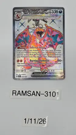 Pokemon TCG Sv03: Obsidian Flames Charizard EX Ultra Rare Holo English 215/197 - Image 2