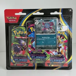 Pokemon TCG Mega Evo Phantasmal Flames 2x 3 Pack Blisters Sneasel + Weaville LOT - Image 2