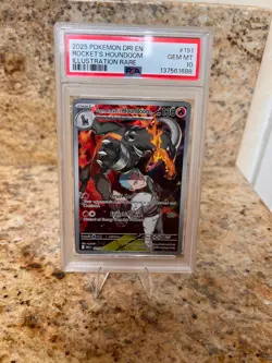 Team Rocket's Houndoom - Pokemon Destined Rivals - PSA 10 - Image 1