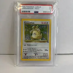 Pokemon TCG Kangaskhan Jungle 5/64 Holo Unlimited Holo Rare PSA Graded 5 - Image 1