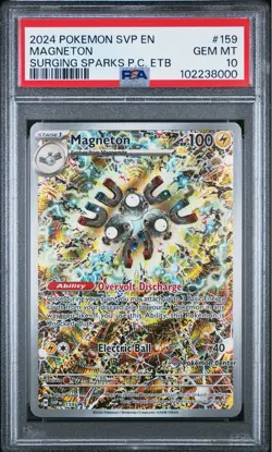 Magneton Pokemon Center Pokemon TCG #159 Surging Sparks PSA 10 - Image 1