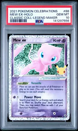 2021 POKEMON CELEBRATIONS CLASSIC COLLECTION #88 MEW EX-HOLO PSA 10 - Image 1