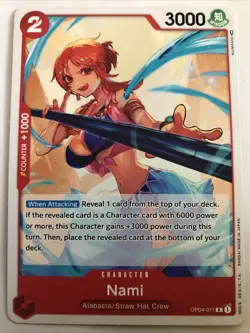 One Piece Kingdoms Of Intrigue Nami OP04-011 NM - Image 1