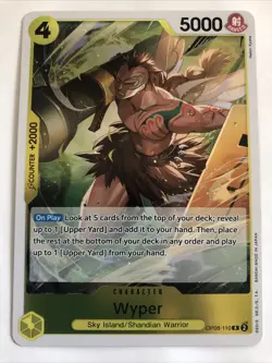 One Piece CCG Two Legends Wyper Foil OP08-110 NM Rare - Image 1