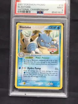 Pokemon Cards: National Championship Promo: Blastoise 14/100 PSA 9 - Image 2