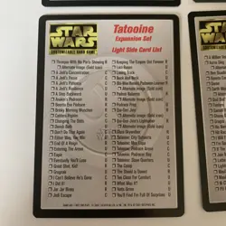 Star Wars Ccg Card Lot Tatooine Card List Coruscant Card List - Image 2