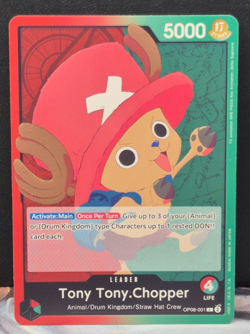 Tony Tony Chopper OP08-001 Two Legends One Piece Leader Near Mint NM Card L - Image 1