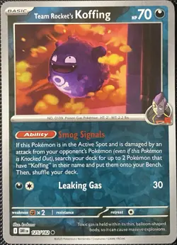 Team Rocket's Koffing 125/182 Sv10: Destined Rivals Reverse Holo - Pokemon Card - Image 1