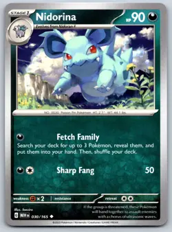 Nidorina - Scarlet Violet 151 030/165 Pokemon Card NM - Image 1